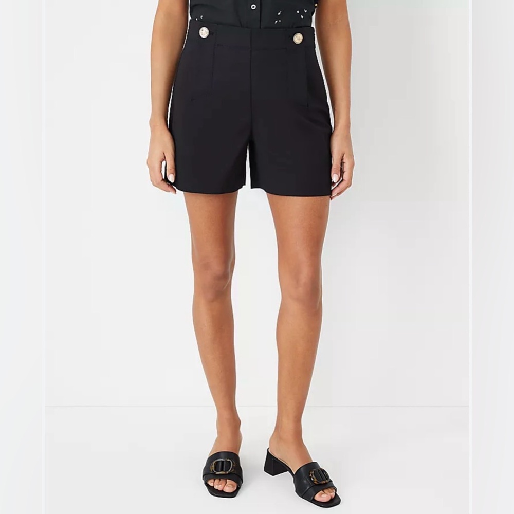 ☀️ Ann Taylor black sailor shorts. Size 2. NWT.